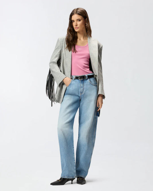 PINKO CALCOLATORE CANOTTIERA COSTINA SS26