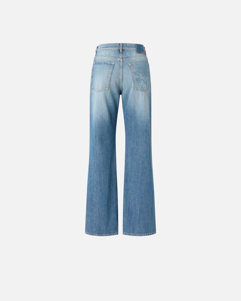 Pinko WANDA WIDE LEG MEDIUM WAVE DENIM SS26