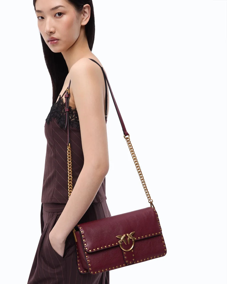 PINKO Borsa a mano e tracolla LOVE ONE SLOUCHY CL STUDS SMAL