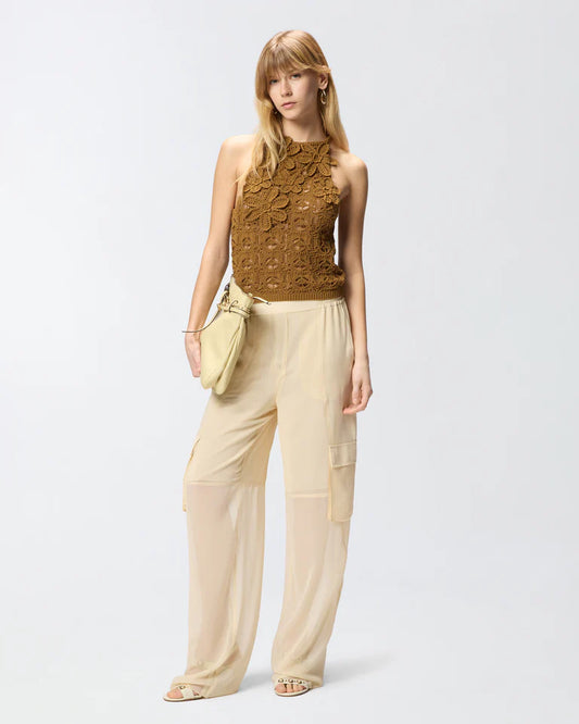 PINKO NYMPHAEA TOP CROCHET SEWON SS26
