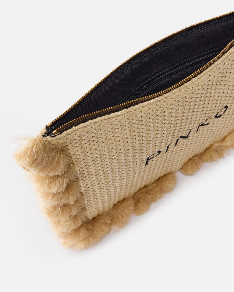 PINKO FLAT HANDLE RAFIA SS26