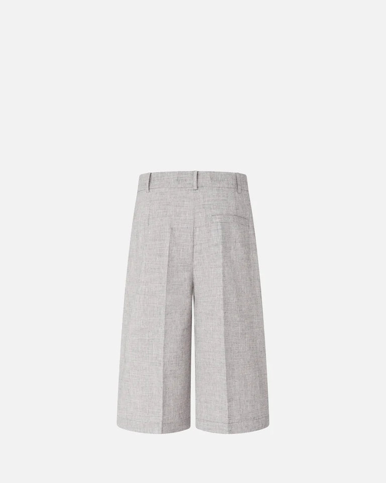PINKO ANGERA BERMUDA FIAMMATO LINO COTONE SS26