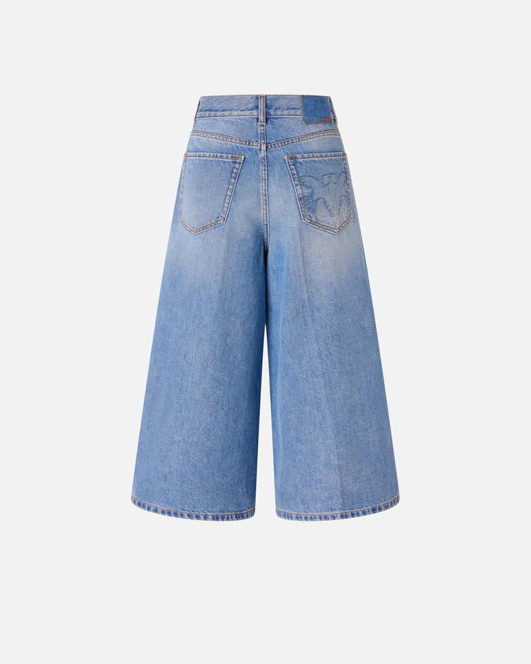 Pinko BURKINA BERMUDA CLOUDY BLUE DENIM SS26