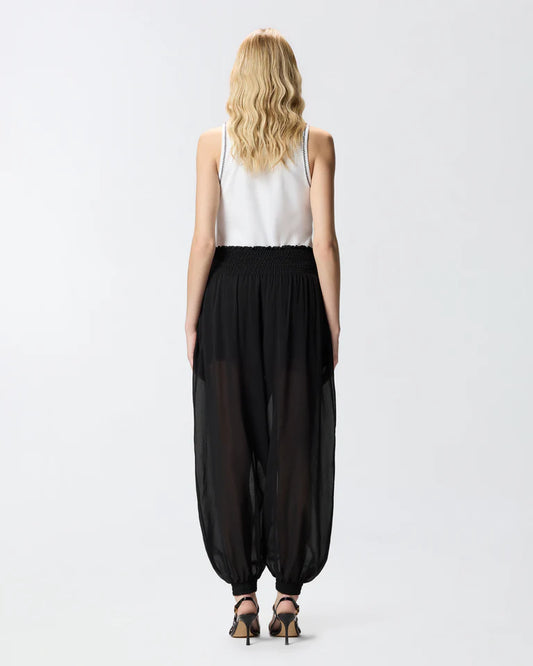 PINKO  BORE PANTALONE VOILE VISCOSA  SS26