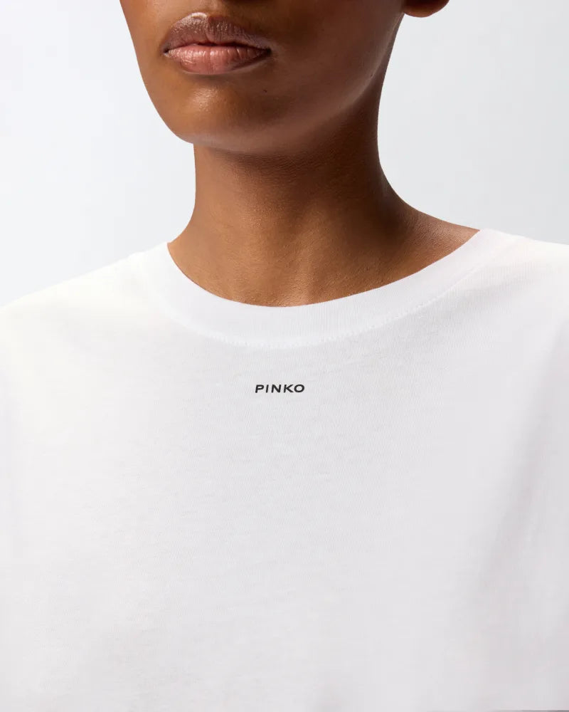 Pinko  BASICO T-SHIRT JERSEY LOGO PINKO FW25