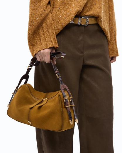 PINKO BORSA 24 CLASSIC SUEDE SPRAYING