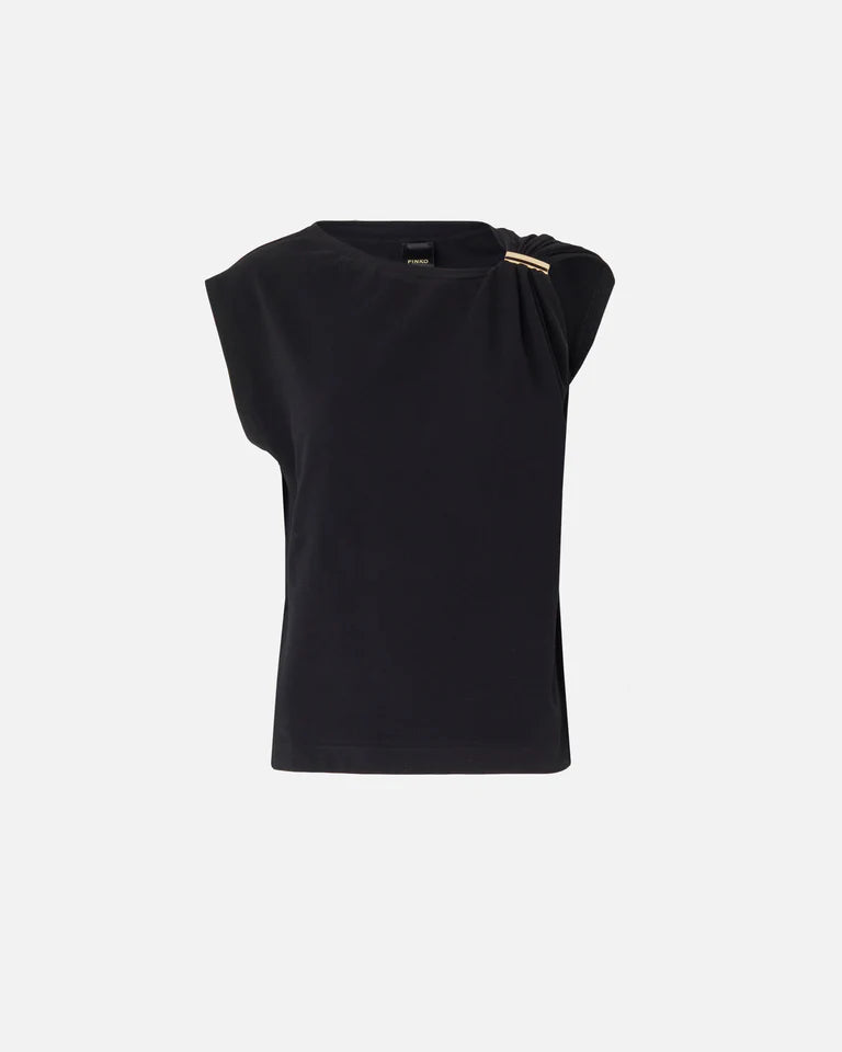 Pinko MELODY T-SHIRT AUS STRETCH-BAUMWOLLE SS26