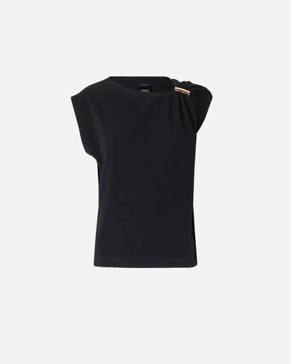 Pinko MELODY T-SHIRT AUS STRETCH-BAUMWOLLE SS26