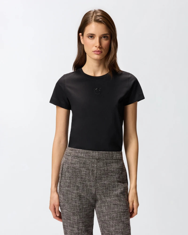 Pinko  BUSSOLOTTO T-SHIRT JERSEY PATCH FW25