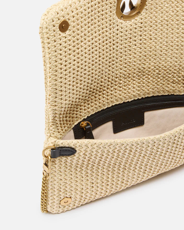 PINKO  CLICK SOFT HORIZONTAL CLASSIC RAFIA SS26