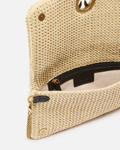 PINKO  CLICK SOFT HORIZONTAL CLASSIC RAFIA SS26
