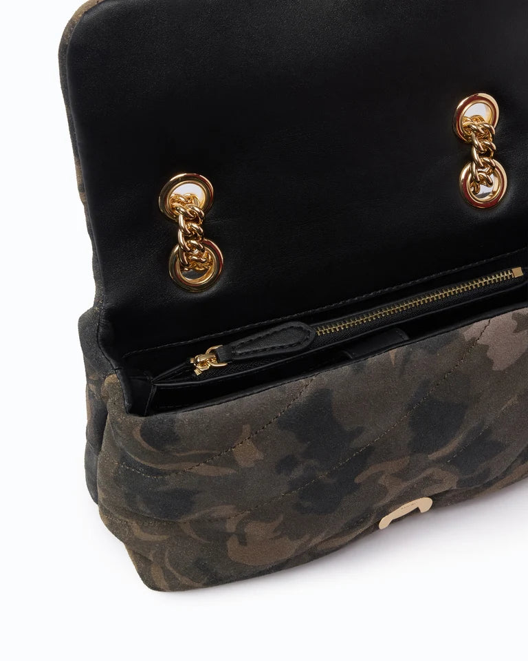 PINKO Borsa a mano e tracolla LOVE PUFF MINI CL SUEDE PRINT