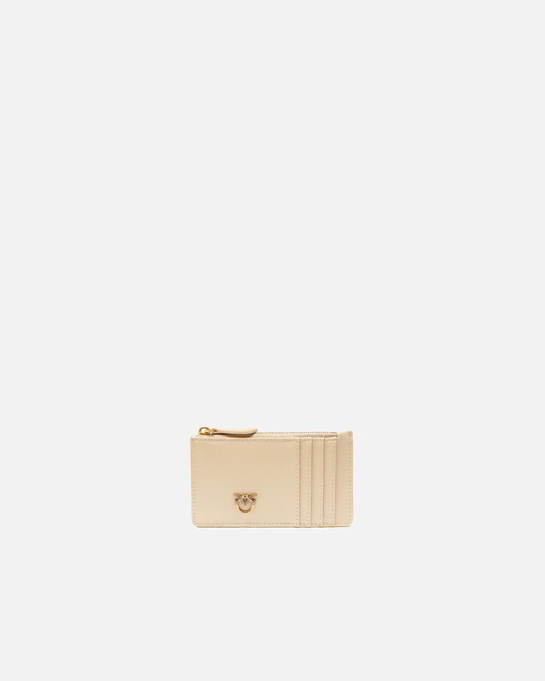 PINKO  AIRONE CARDHOLDER VITELLO SETA SS26
