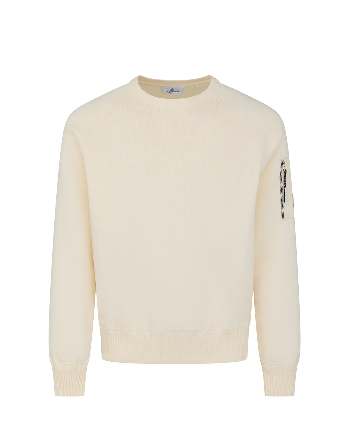 AQUASCUTUM MAGLIA COTTON KNIT CREWNECK SWEATER AA_A006_WO004