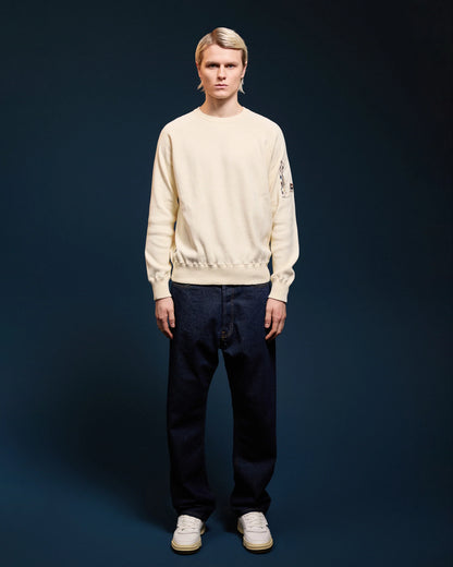 AQUASCUTUM MAGLIA COTTON KNIT CREWNECK SWEATER AA_A006_WO004