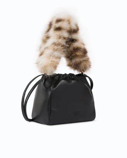 PINKO SECCHIELLO POUCH NAPPA/MACULA IMITATIONFU