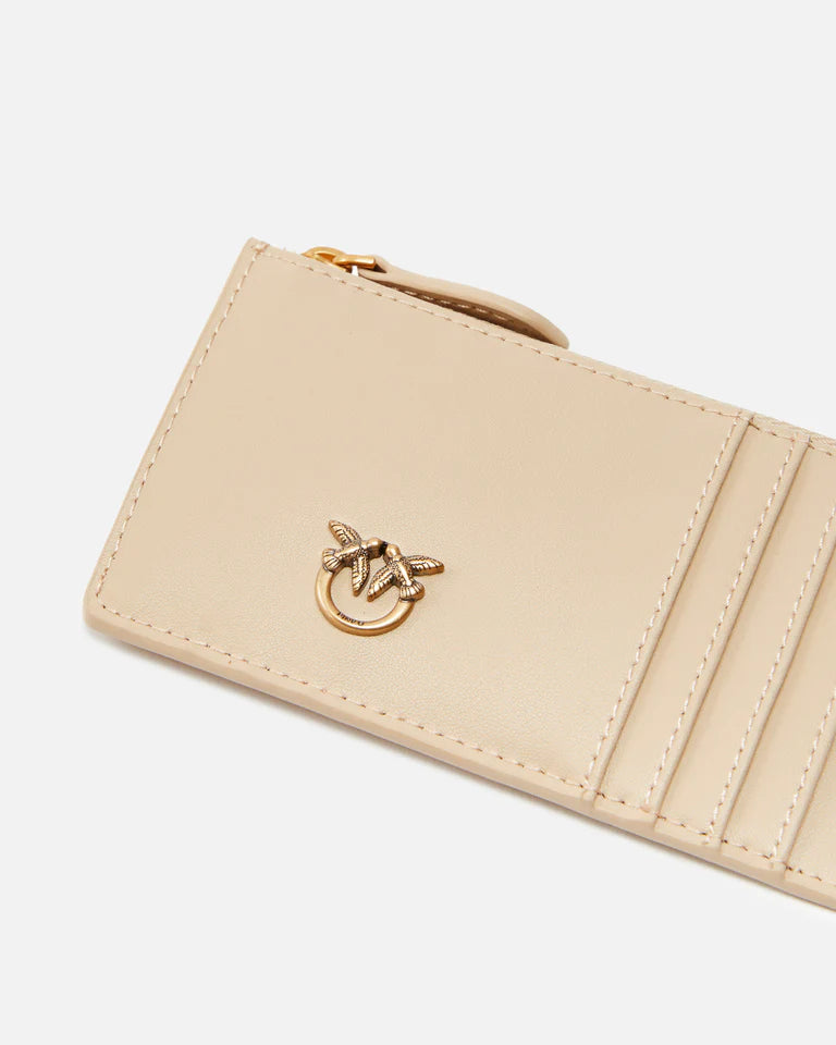 PINKO  AIRONE CARDHOLDER VITELLO SETA SS26