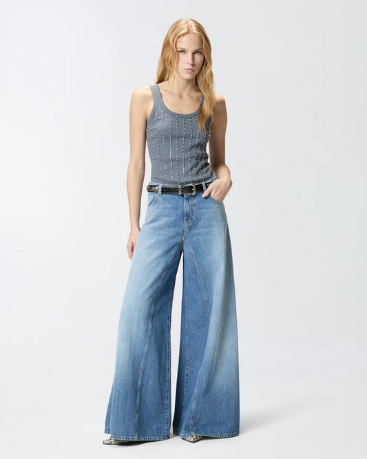 Pinko  WINONA WIDE LEG MEDIUM WAVE DENIM SS26