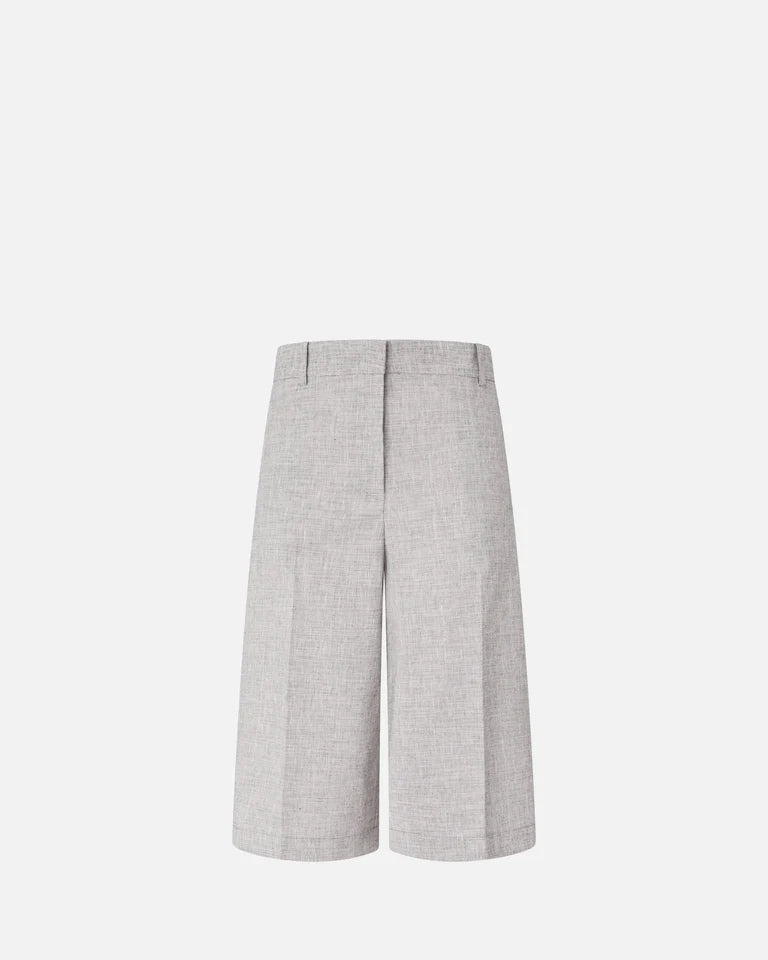 PINKO  ANGERA BERMUDA FIAMMATO LINO COTONE SS26