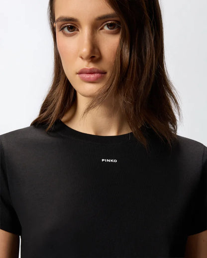 Pinko  BASICO T-SHIRT JERSEY LOGO PINKO FW25