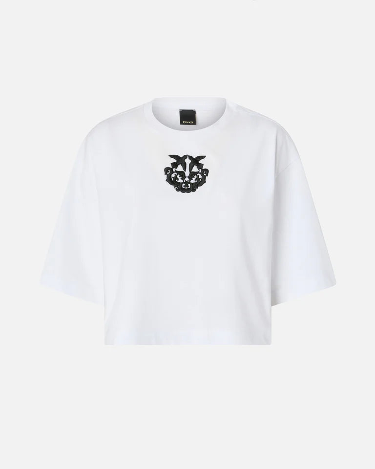 Pinko  BORGHETTO T-SHIRT JERSEY LOGO  SS26