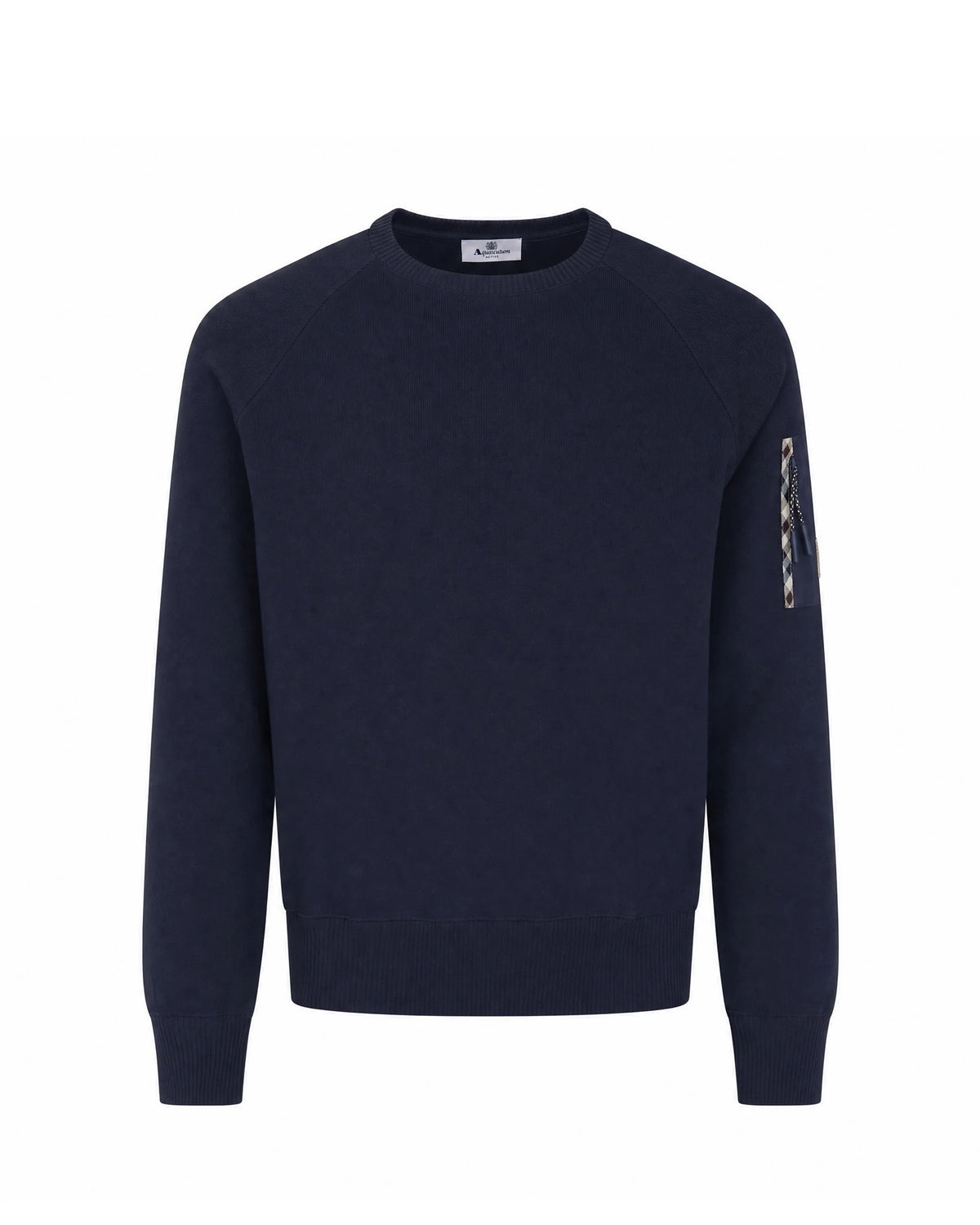 AQUASCUTUM MAGLIA COTTON KNIT CREWNECK SWEATER AA_A006_WO004