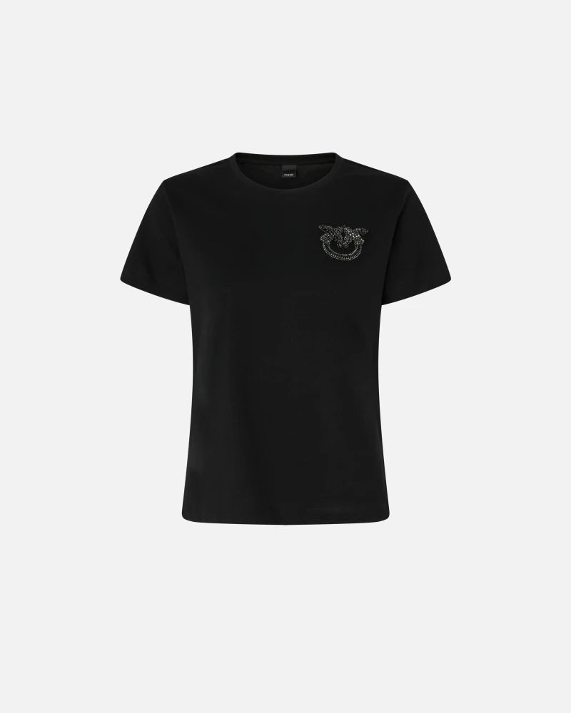 Pinko  NAMBRONE T-SHIRT JERSEY RICAMO FW25