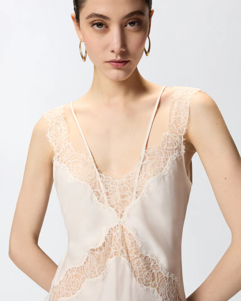 Pinko LYDIA TOP TWILL MIT SPITZE SS26