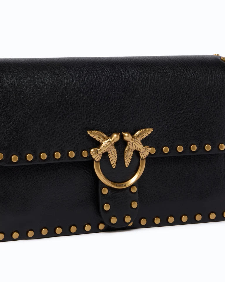 PINKO Borsa mini LOVE ONE SLOUCHY MN. STUDS SMA