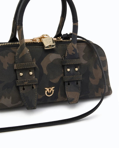 PINKO Borsa a mano e tracolla BOWLING BAG HORIZONTAL SUEDE P