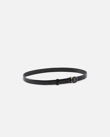 PINKO  ROUND ENAMEL H2 BELT.LOW VITELLO SS26