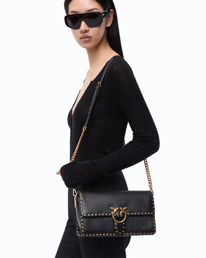 PINKO Borsa a mano e tracolla LOVE ONE SLOUCHY CL STUDS SMAL