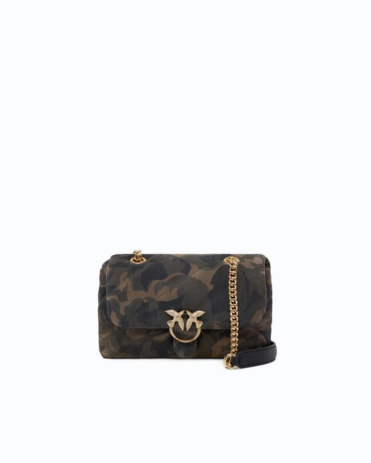 PINKO Borsa a mano e tracolla LOVE PUFF MINI CL SUEDE PRINT