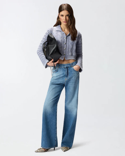 Pinko  WANDA WIDE LEG MEDIUM WAVE DENIM SS26