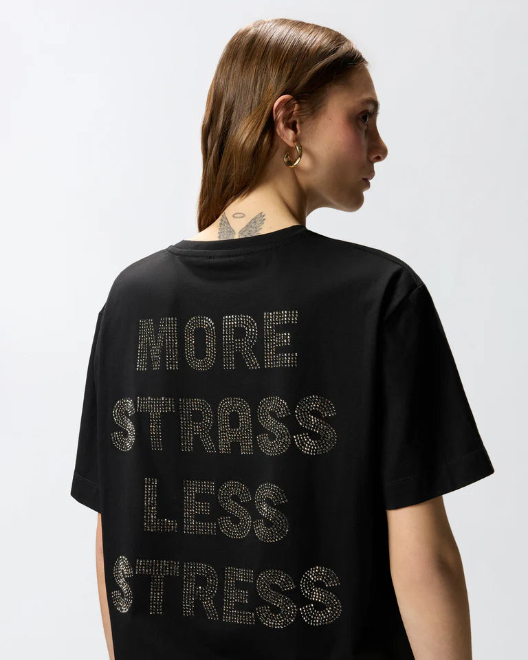 PINKO  STREPITOSO T-SHIRT JERSEY LOGO SS26