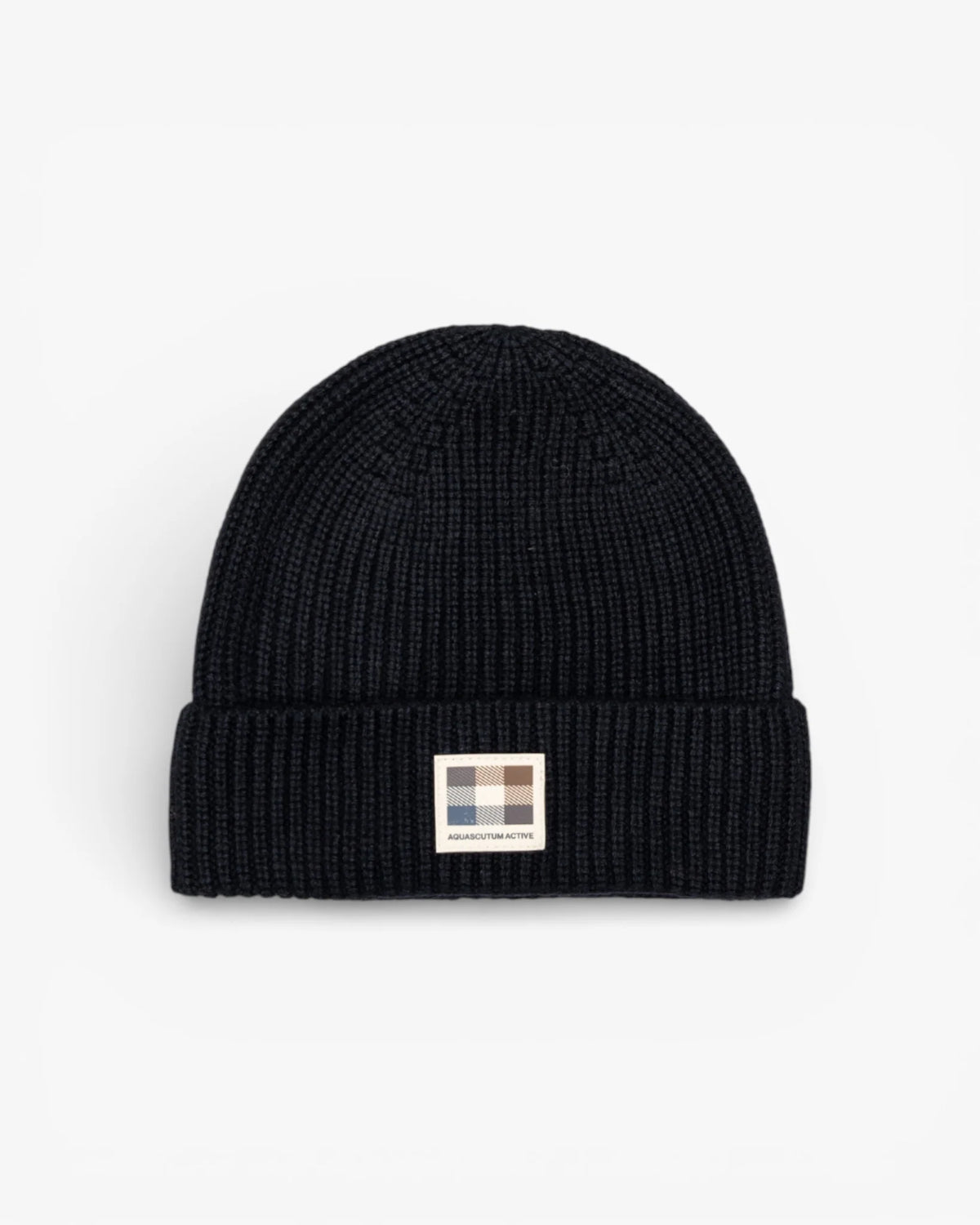 AQUASCUTUM CAPPELLO RUBBER PATCH BEANIE AW_ICON_CP007