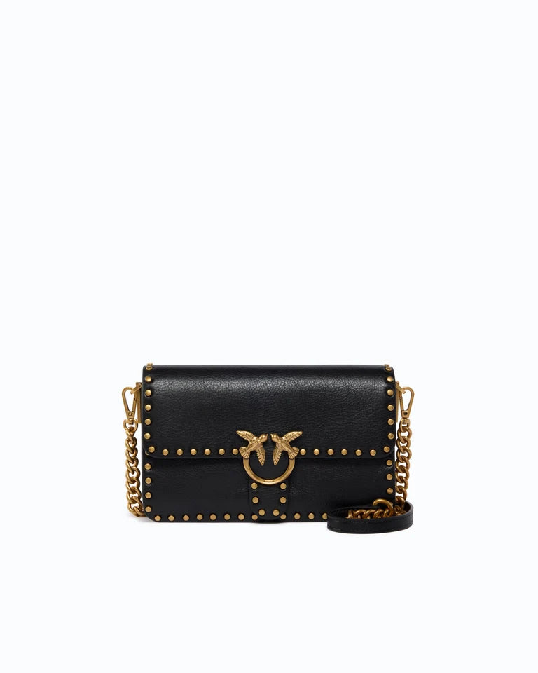 PINKO Borsa mini LOVE ONE SLOUCHY MN. STUDS SMA