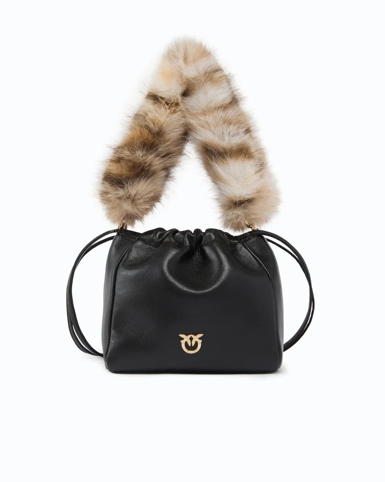 PINKO SECCHIELLO POUCH NAPPA/MACULA IMITATIONFU