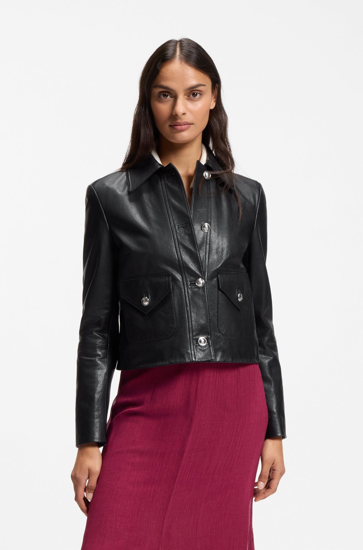 BOSS Giubbotto in pelle C_Sakara 10279787 01