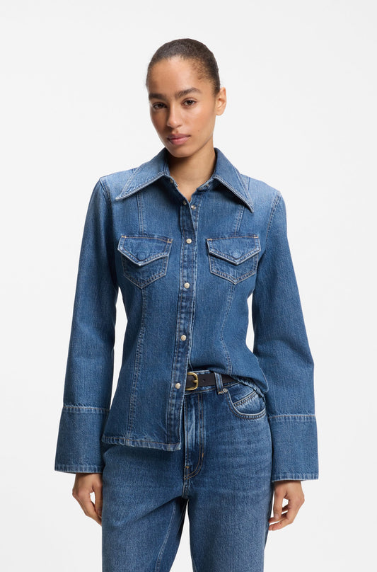 BOSS Camicia in denim C_SLIM SHIRT 10280117 01