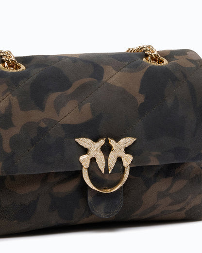 PINKO Borsa a mano e tracolla LOVE PUFF MINI CL SUEDE PRINT