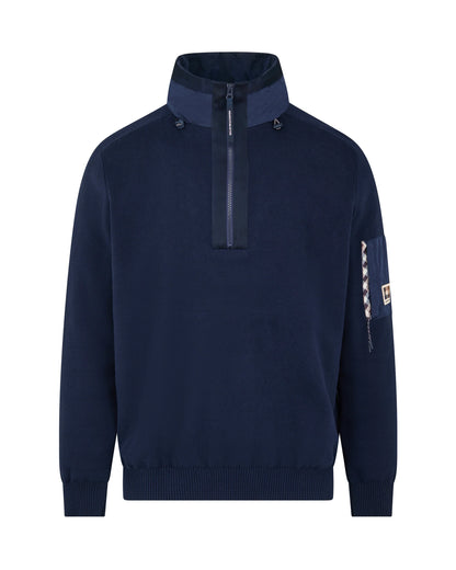 AQUASCUTUM MAGLIA COTTON KNIT 1/4 ZIP SWEATER AA_A006_WO002