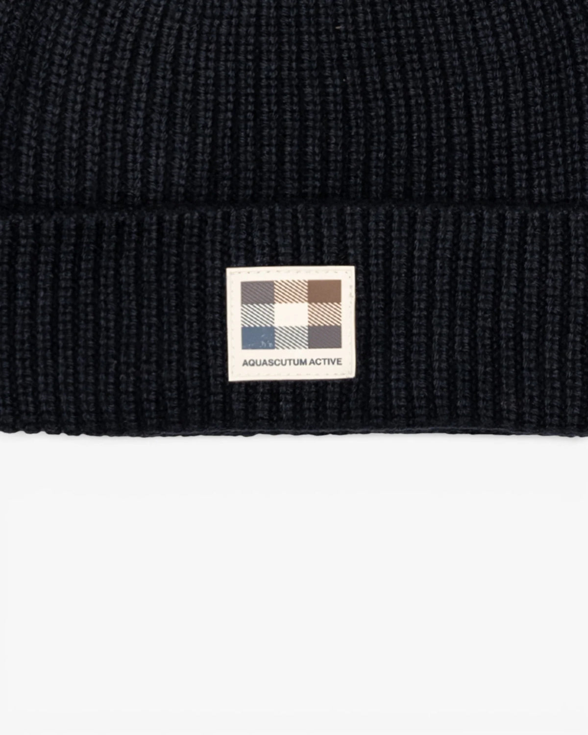 AQUASCUTUM CAPPELLO RUBBER PATCH BEANIE AW_ICON_CP007