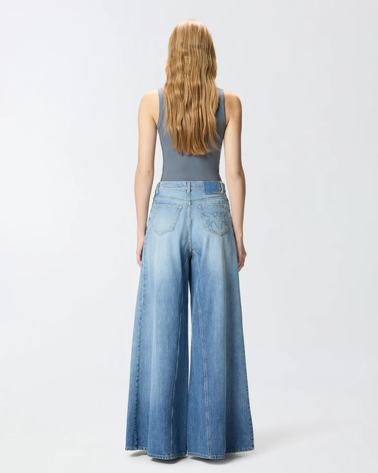 Pinko  WINONA WIDE LEG MEDIUM WAVE DENIM SS26