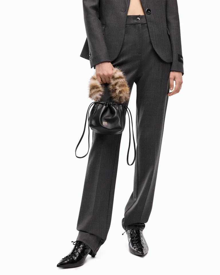 PINKO SECCHIELLO POUCH NAPPA/MACULA IMITATIONFU