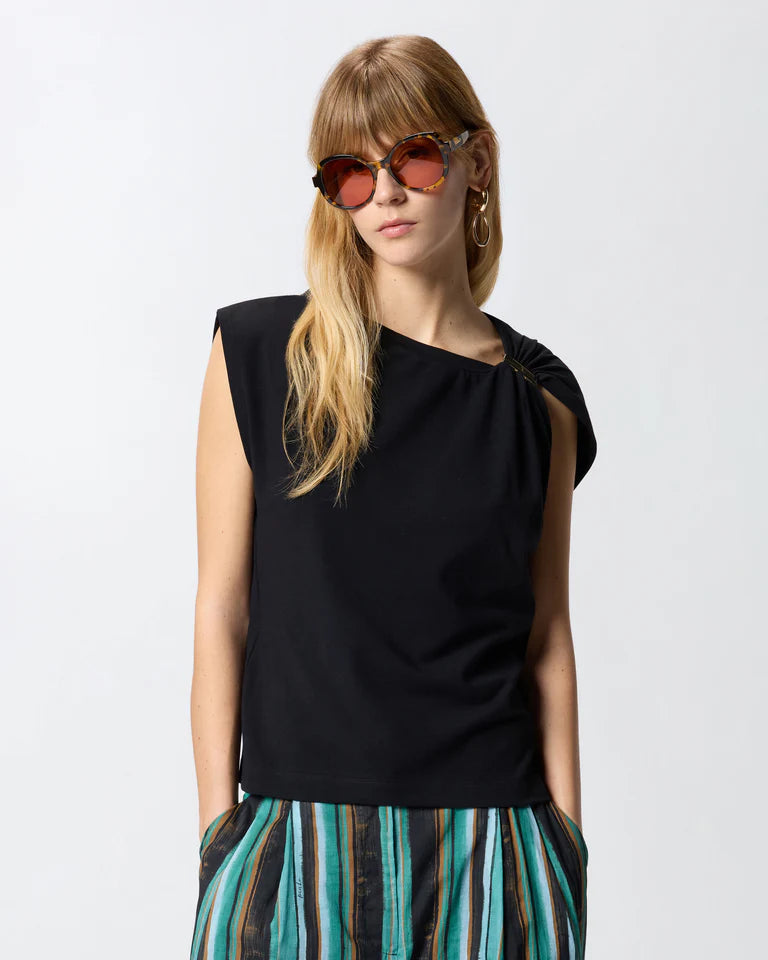 Pinko MELODY T-SHIRT AUS STRETCH-BAUMWOLLE SS26