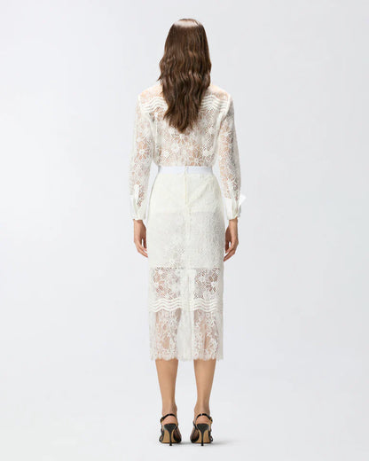 Pinko  HARMONIE GONNA PIZZO REBRODE SS26