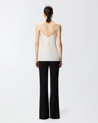 Pinko LYDIA TOP TWILL MIT SPITZE SS26