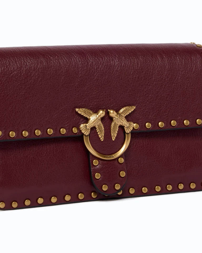 PINKO Borsa mini LOVE ONE SLOUCHY MN. STUDS SMA