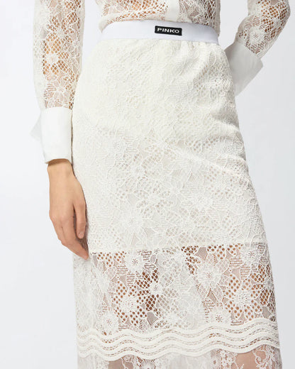 Pinko  HARMONIE GONNA PIZZO REBRODE SS26